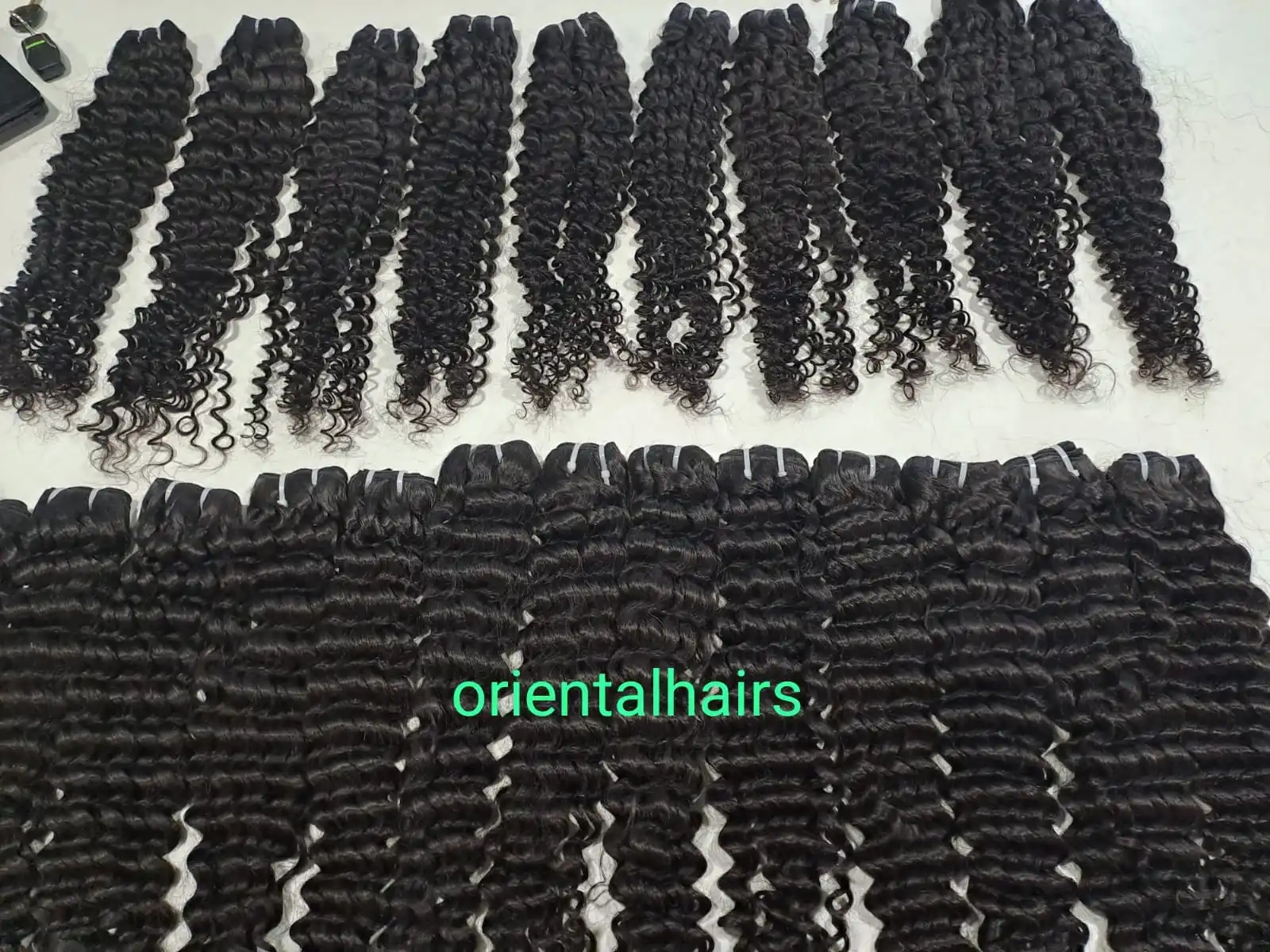 Water Curly Raw Virgin Hair Bundle / Curly Remy Human Hair Extension Indian Remy Hair Kinky Curls Hairstyle