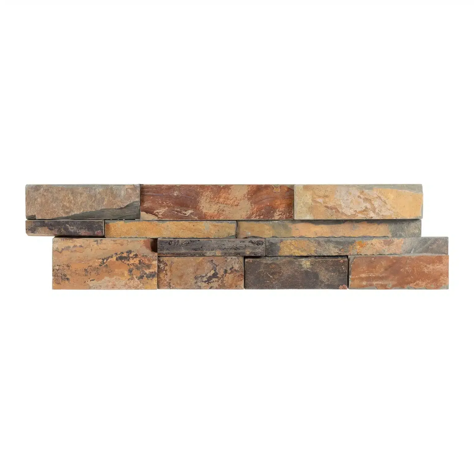 Best Price Sunset Multi Color Slate Stacked Natural Stone Ledger Panel for Wall Cladding Exterior Interior Decor Villa Resort