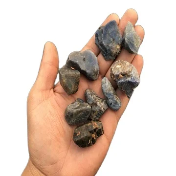 5 Pieces Natural Blue Sapphire Rough Stone of Wisdom Clam Untreated Raw Jewelry Making Gemstone Wholesale
