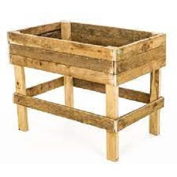 Outdoor Wooden Raised Garden Bed Planter for Vegetables Grass Lawn Yard