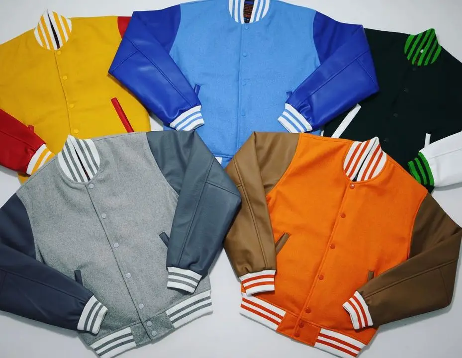 High Quality Custom Print Embroidered Jackets Customize LOGO Size Color Available Men Baseball Jacket Oversized Jacket