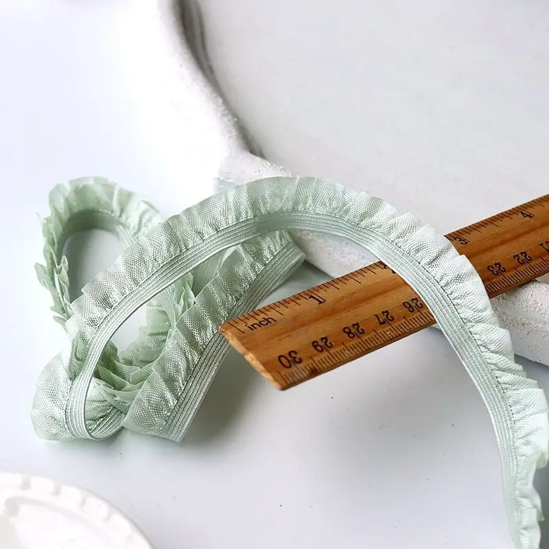 High quality custom ruffle ruffle stretch lace lace Elastic band doll lace material