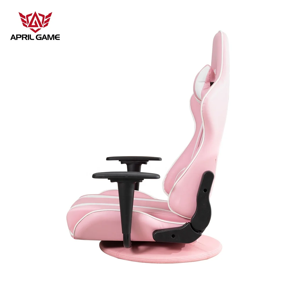 hot selling model computer e-sport Japanese pink swivel floor gaming chair without wheels