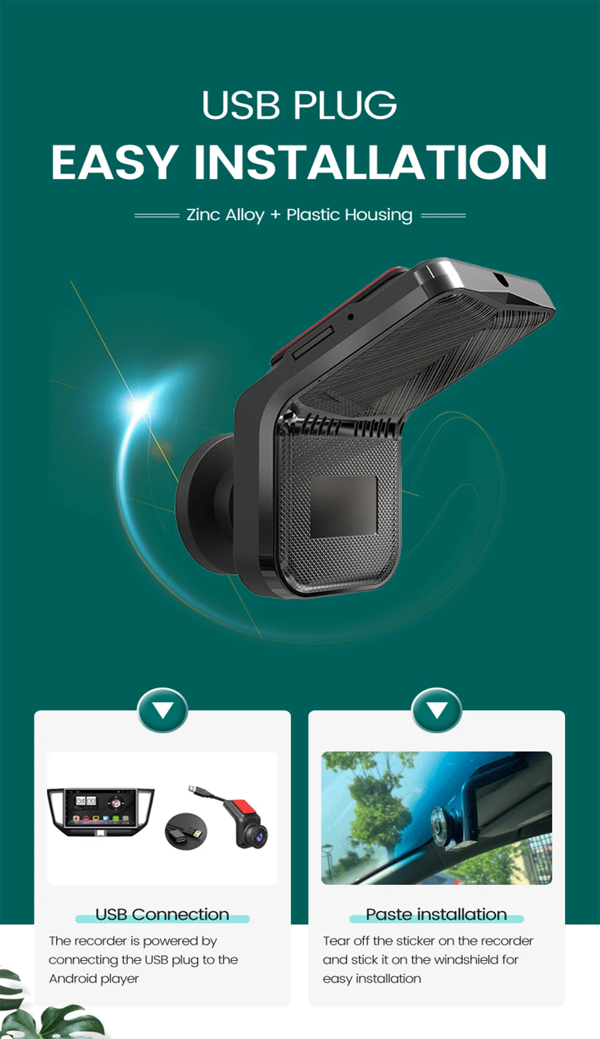 Автомобильный видеорегистратор 720P Android