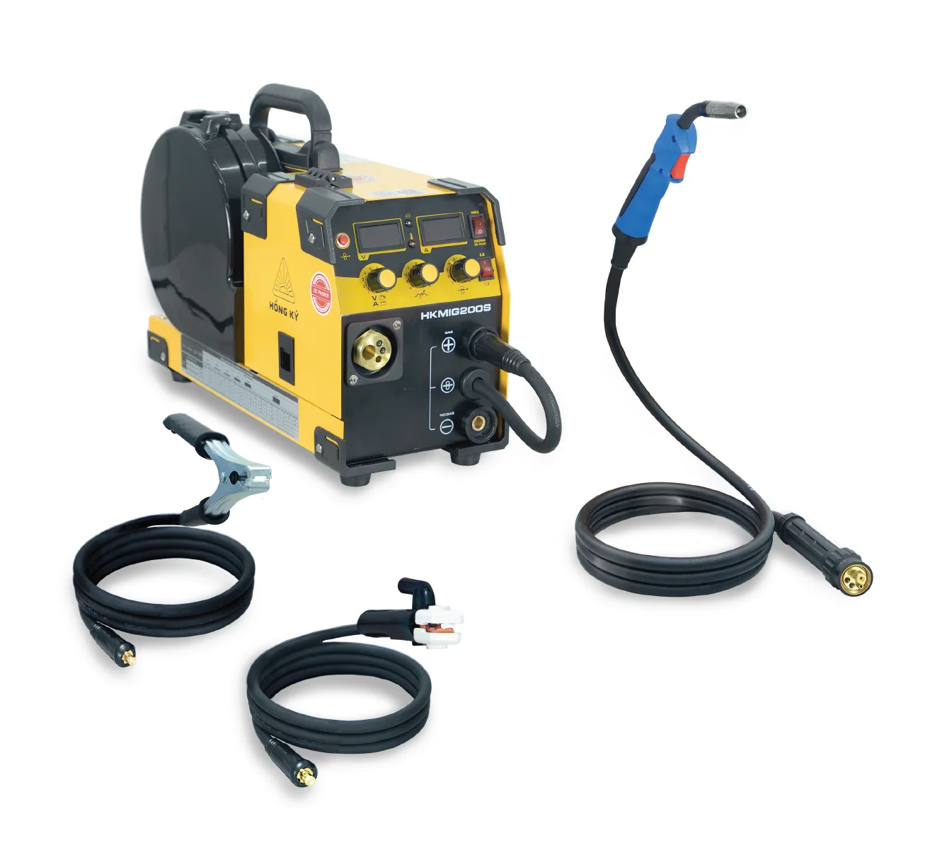 HKMIG200S 200A 220V Gasless MIG Welding Machine Multi-Process 2-in-1 for FCAW MIG MMA STICK Welding-Made in Viet Nam