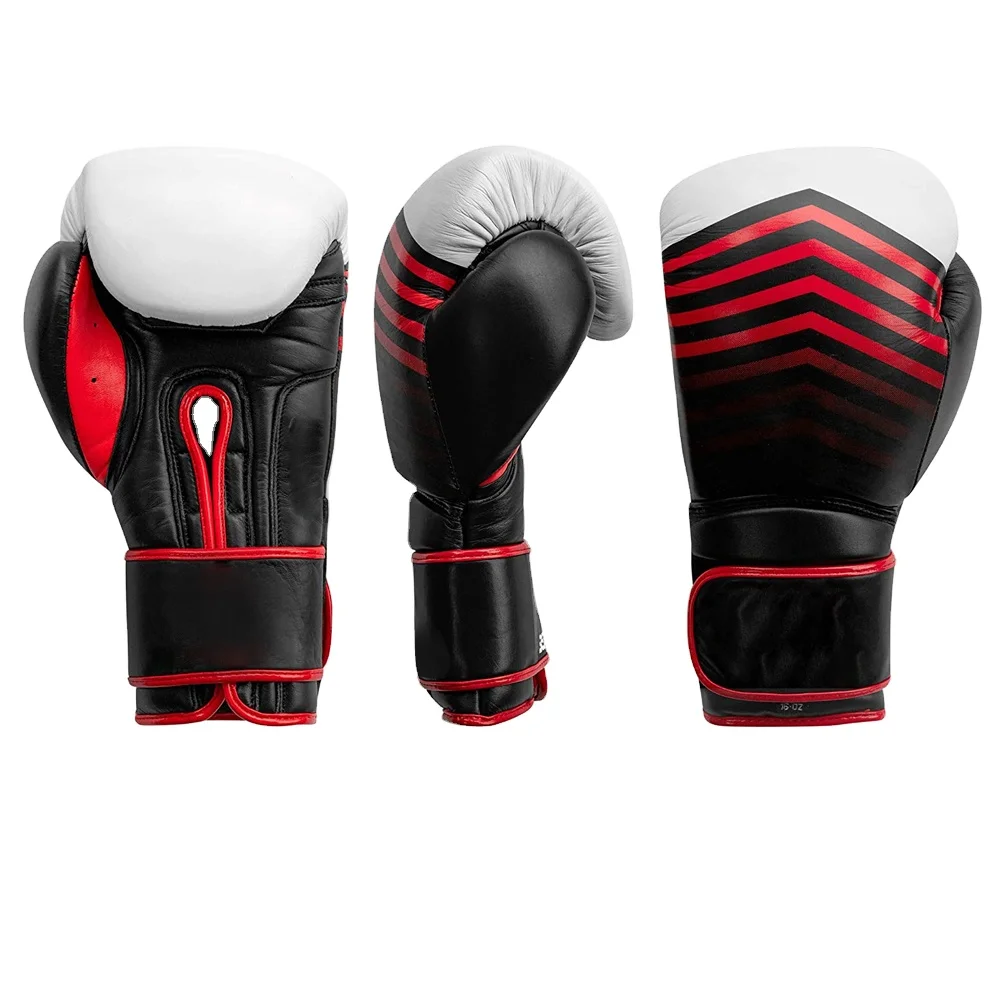 Fashion PU Leather Boxing Gloves for Training New Black Red OEM Logo Thai Color Material Adults People Origin Type