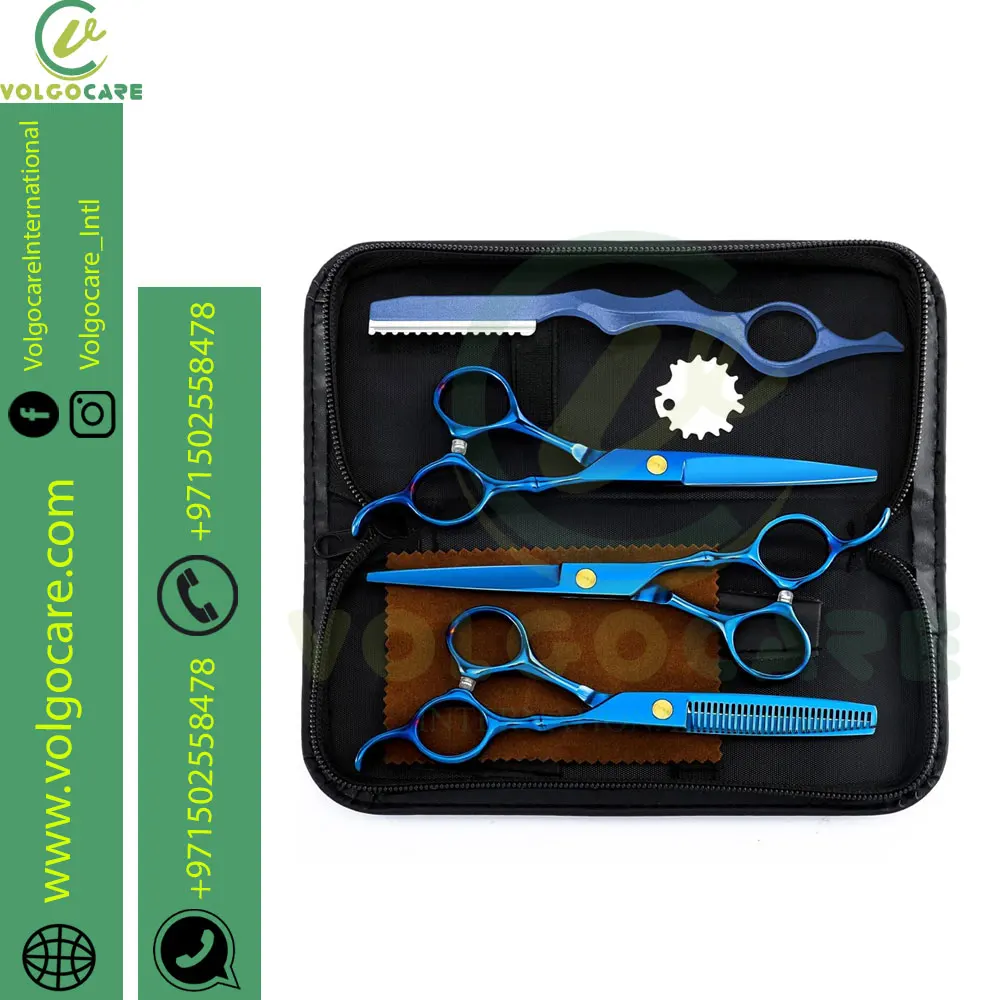 2024 Barber Scissors Set 6 inch steel Thinning Shears Hair Cutting Hair Scissors Hairdressing Scissors Set