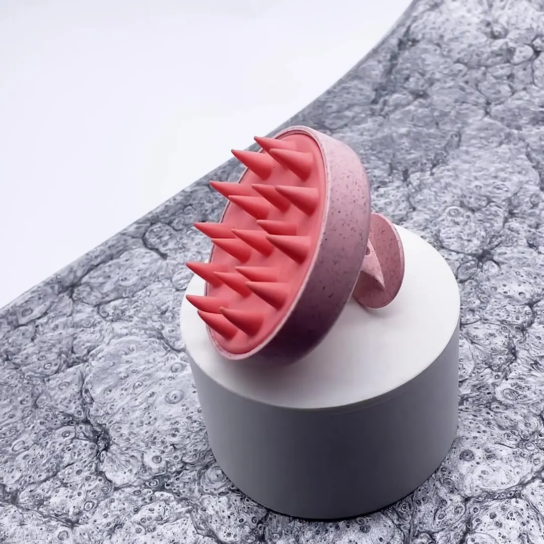 Уходовый инструмент мягкий силиконовый волосы головы скруббер с эргономичной ручкой для сухой и влажной уборки волос массажер для головы щетка для мытья ковра Gmx031