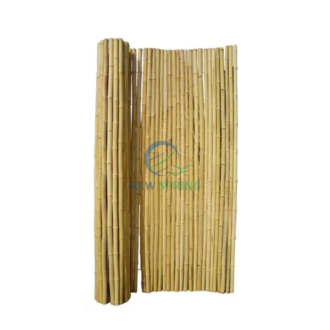 Bamboo Fence Rolls for garden and Farm with galvanized wire through the pole