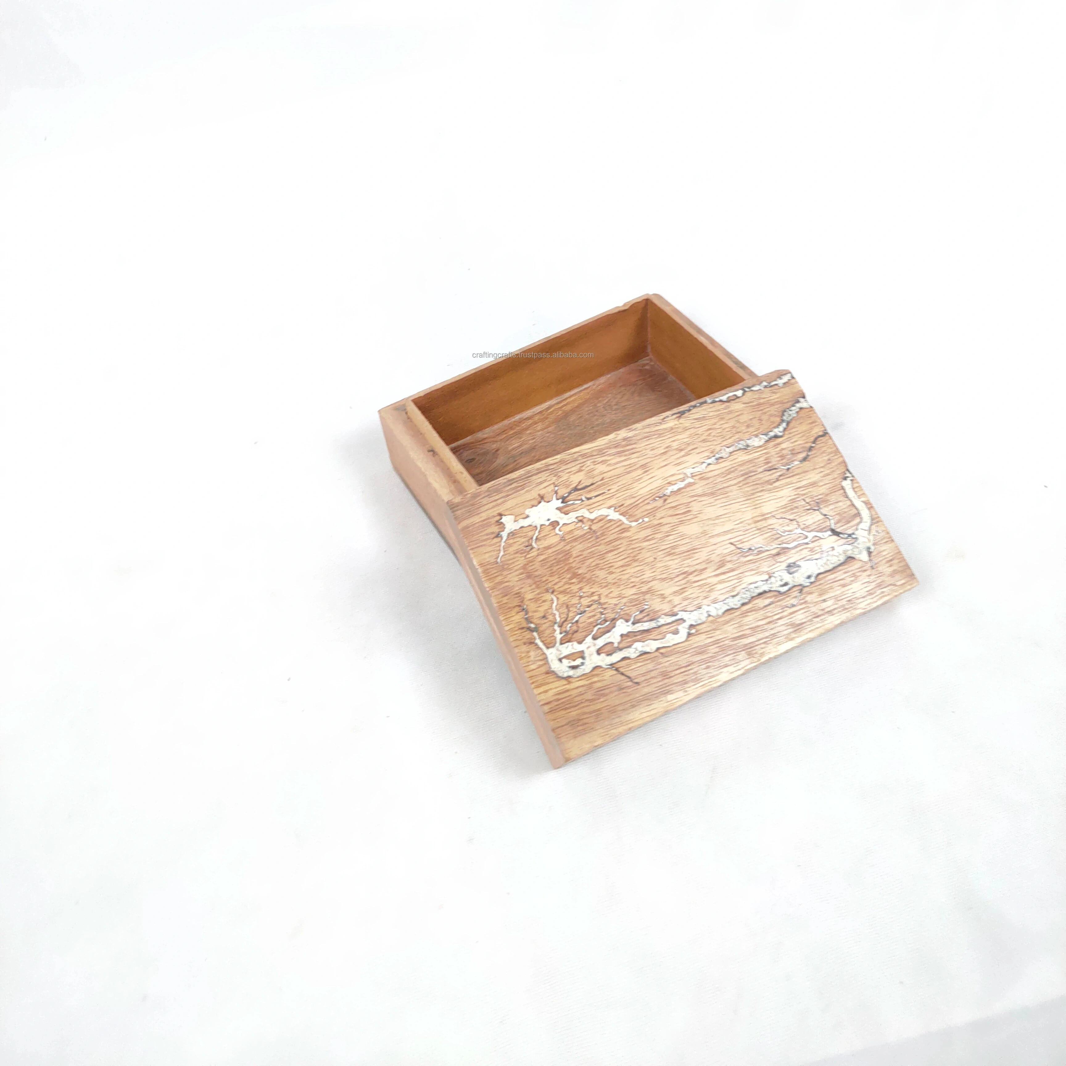 Jewelry Wood Gift Box for Personalized Gift Packaging handmade mango wood keepsake box from India for sale