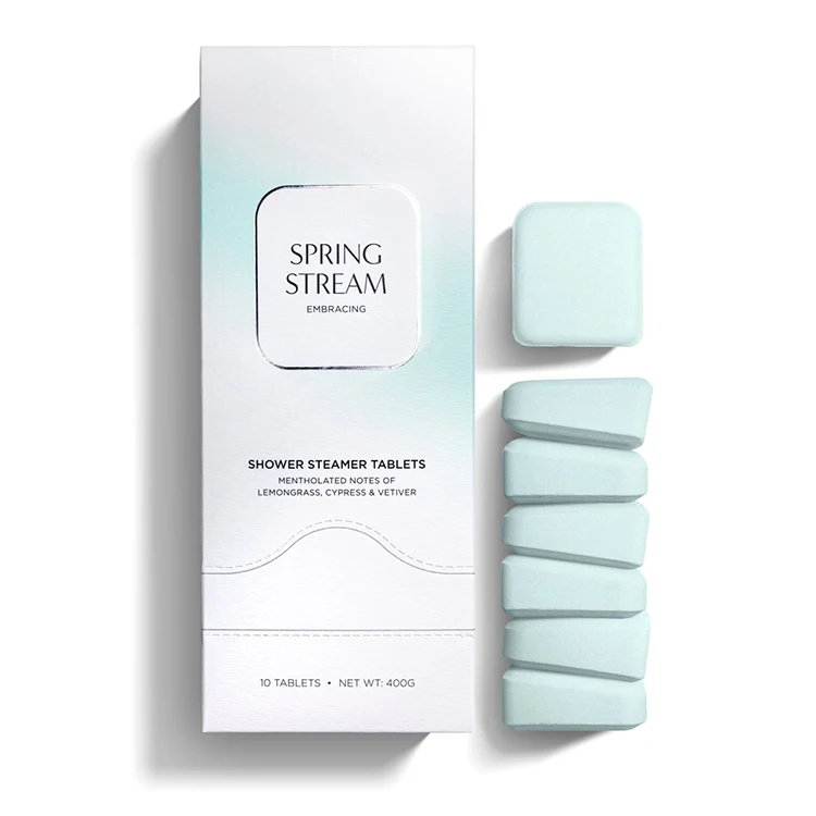 SPRING STREAM  Embracing Lemongrass Shower Steamers Aromatherapy Variety Pack of 10 Shower Bombs with Essential Oils