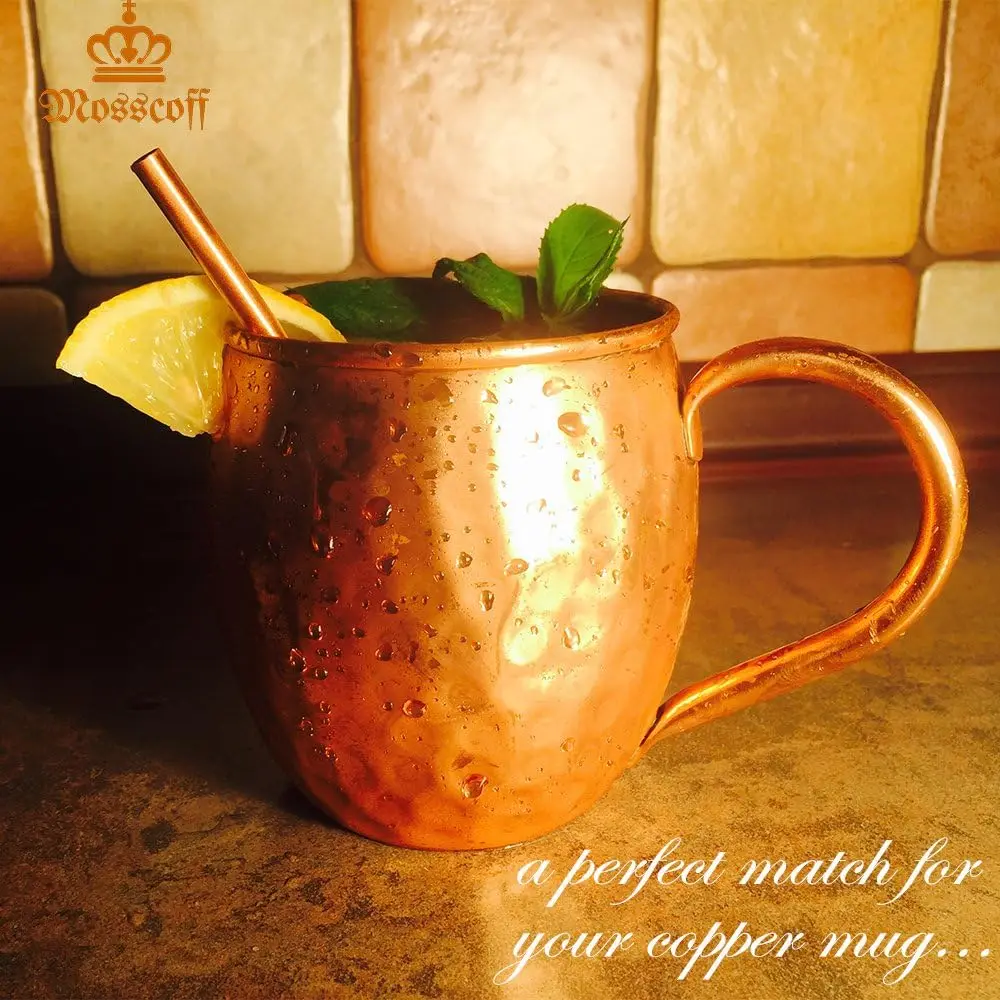 Buy Copper Straws 14 Cm Size 6 Pcs Solid 100% Copper Drinking Straws For Sale By Indian Exporters At Low Prices