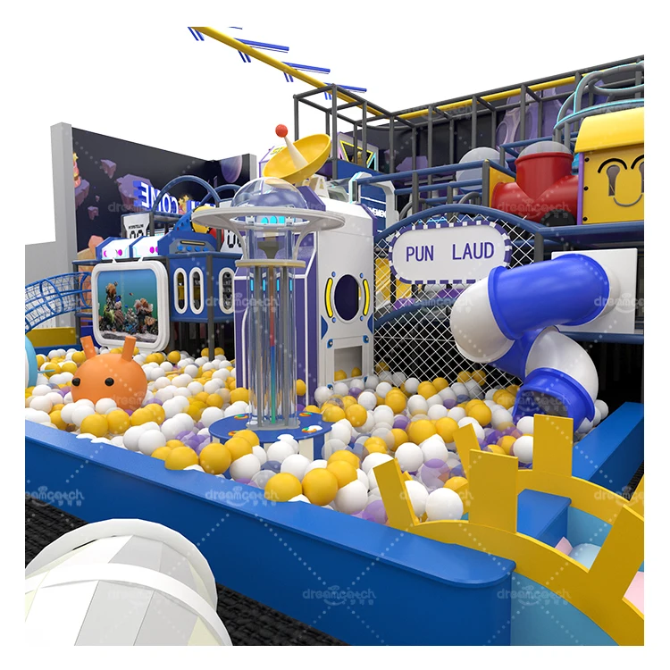Mall Large Slides Square Net Electric Immersive Sports Game Park Multi-Function Kids Play Area Zone For Indoor City Park