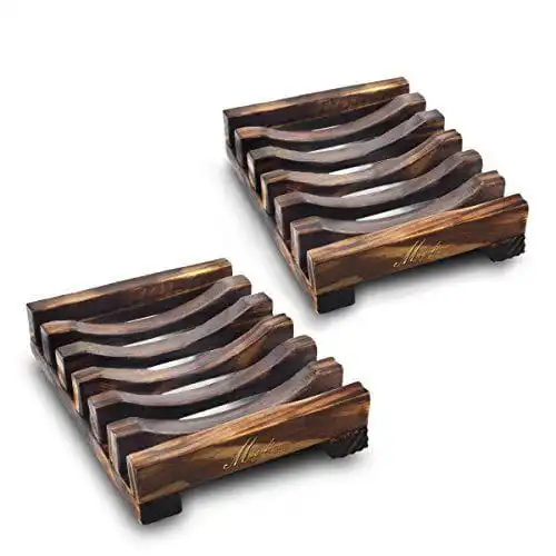 Compartment Plates 2 Divided Serving Dish Soap Wooden Dish With Enamel Kitchen Food Small Soy Dip