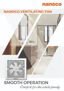 NANOCO NFV2021 Ceiling-Mounted Taper Blade Sirocco Fan 12.5W Exhaust 145 m3/h Air Volume CE Certified Household Ventilation Fan