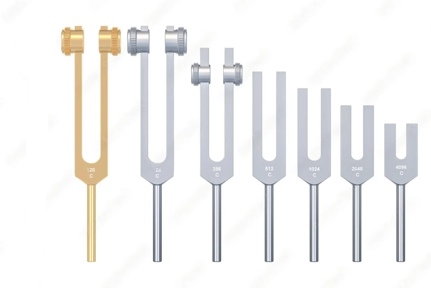 Stainless Steel Hearing Frequency Tuning Fork Medical Stainless Steel Diagnosis ENT Tuning Forks Kits Medical Hand Tools Set