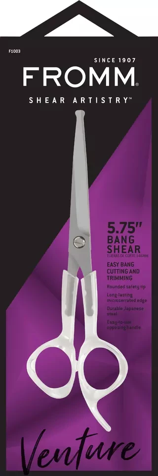 FROMM Venture Bang Shear Easy Bang Cutting and Trimming Long Lasting Microserrated Edge Durable Japanese Steel
