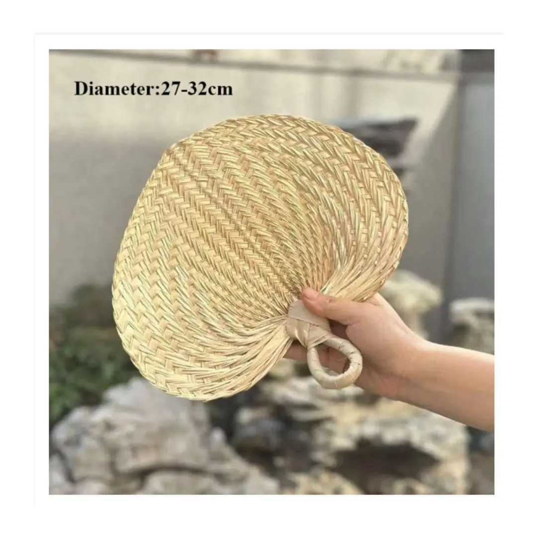 2024 Top-ranking Bamboo Hand Fan Eco-Friendly Palm Leaf Vietnamese Custom Size With Private Logo Wedding Hand Fans