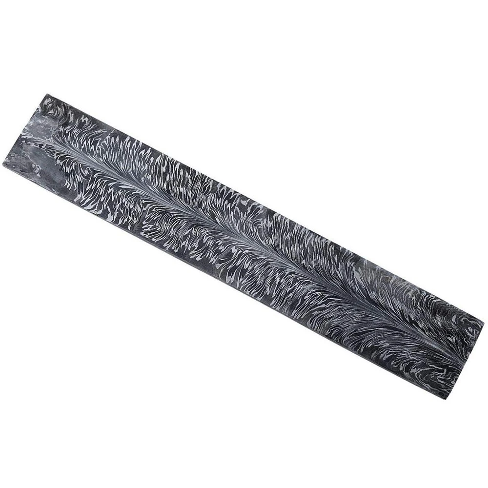 Custom Handmade Damascus Steel Billet For knife Making Blank Feather Pattern Damascus Steel Billet Bar