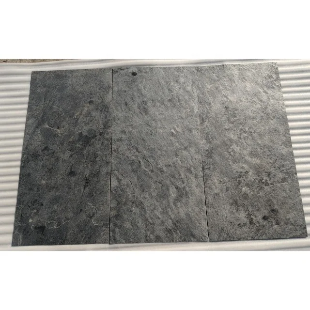 Thin Flexible Veneer Sheet Grey Silver Slate Stone 100% Natural Stone Natural Split Thin Slab IN;27243 5 Years Export Modern TSF