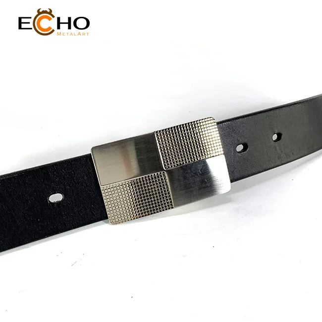 35mm men alloy buckle with clip in nickel satin finishes