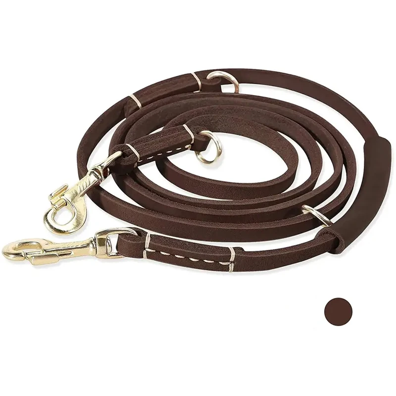 Real Cow Leather Personalized Dog Collar and Leash Handcrafted Cheap Pet Dog Collar Leash