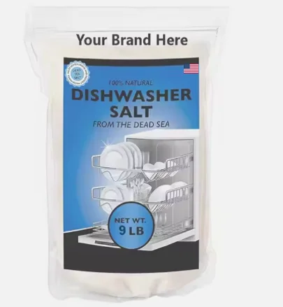 Private Label Hot Sale Dishwasher Salt Effective Limescale Prevention for Spotless Dishes Made in USA Manufacturer Direct