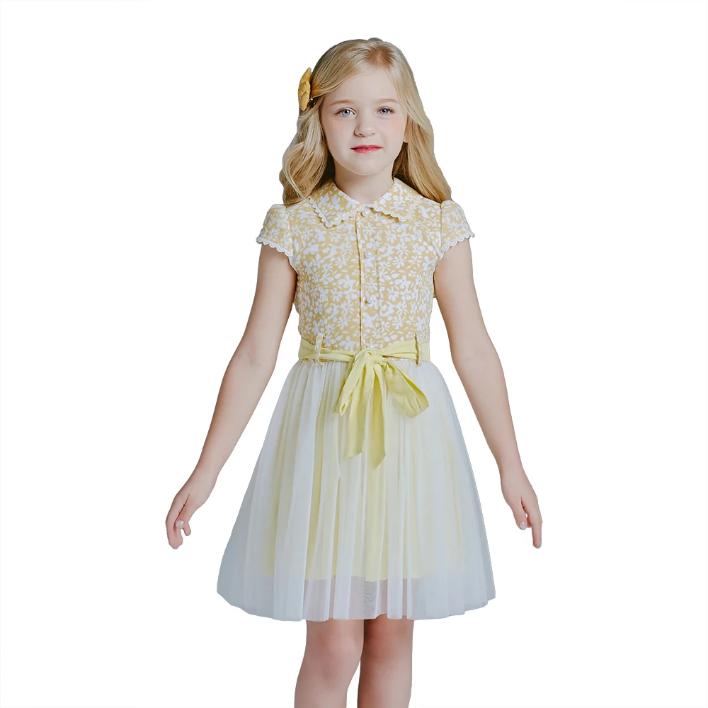 SQG 089 Beautiful Little Queen Flower Girl Children Mesh Tulle Flower Girl Dresses Christmas Clothes Casual Custom Summer Kids