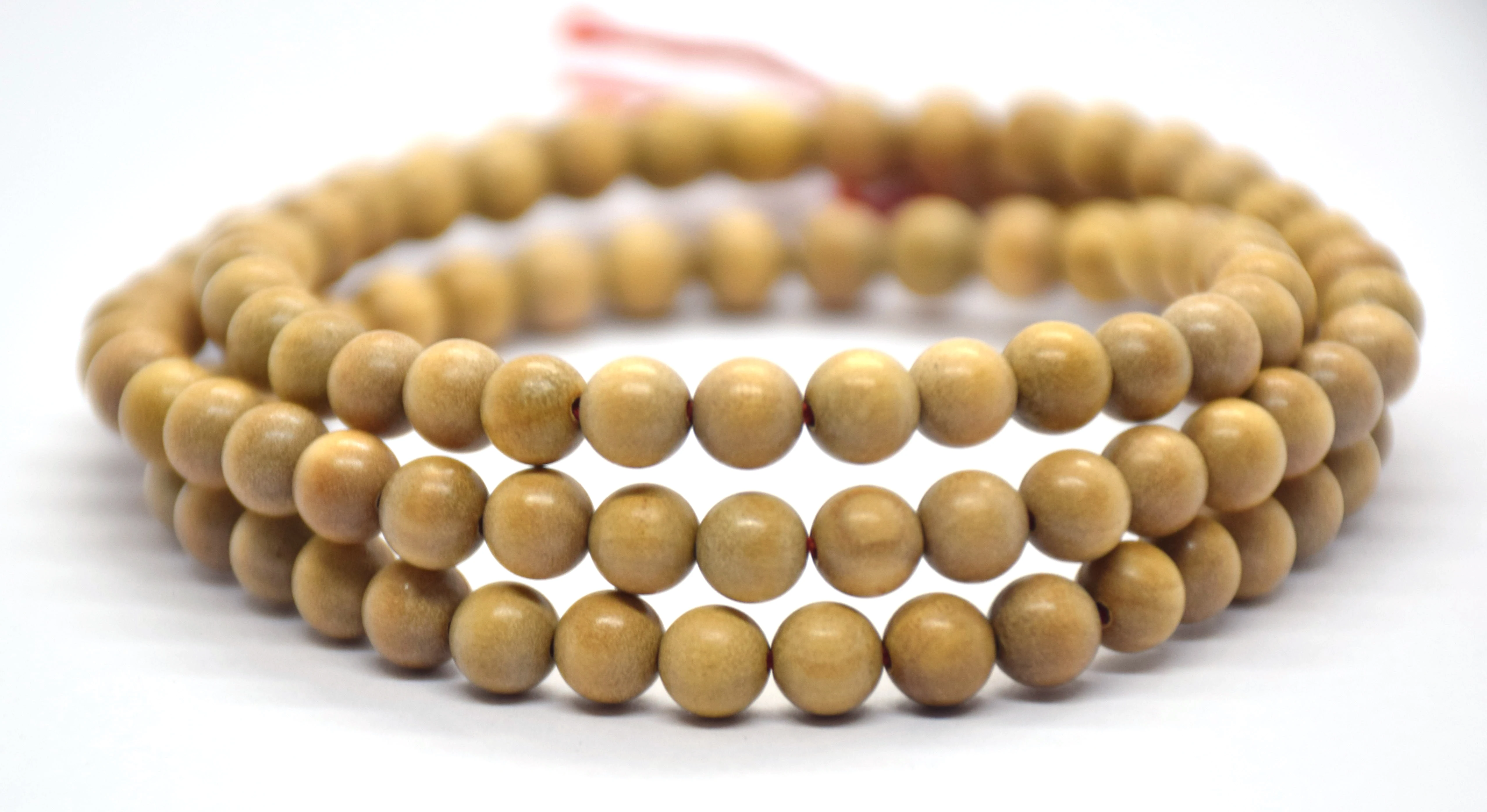 wood bead mala bracelet  sandalwood bracelet  religious bead bracelets