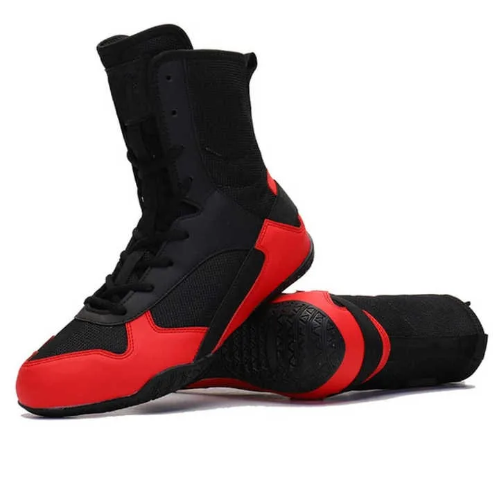 Wholesale High Quality Boxing Shoes With Custom Fit Ankle Support And Lightweight Soles Ideal For Training And Competitions