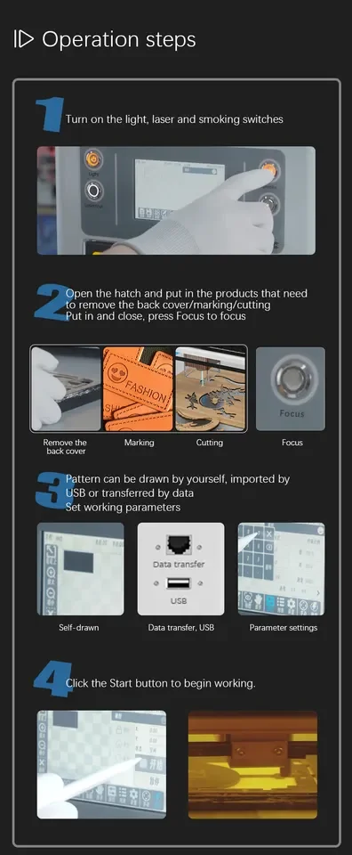 958L Repair Back Glass Laser Machine with Fume Extractor DIY Laser Engraving Machine for Wood Plastic Leather