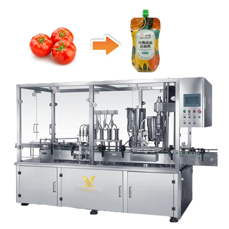 KV Multifunctional automatic suction nozzle self-supporting bag pasta ketchup filling machine