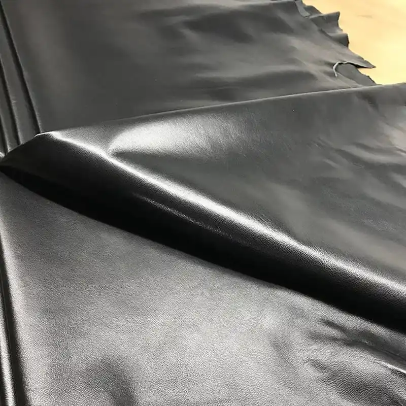 Black Washed Goat Real Grain Leather Quality A Grade Genuine Leather Soft Sheep Skin Leather