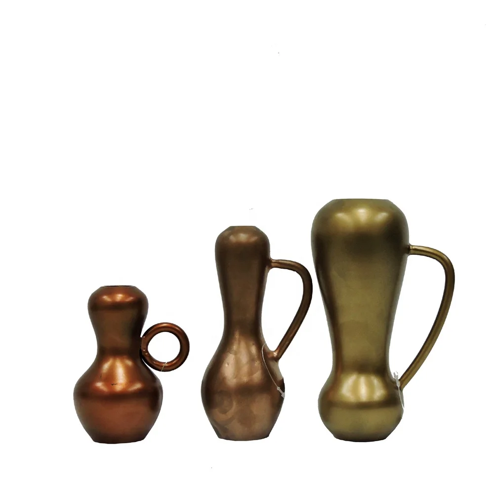 Molds Flower Pots and Planters of Aluminium Metal Home Decor flower pots and vases in white and gold color use for home decor