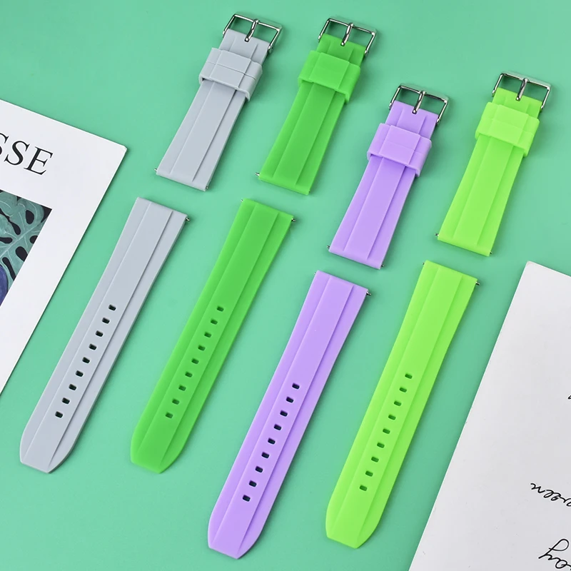 Лидер продаж популярные спортивные силиконовые резиновые браслеты для apple Watch Samsung настраиваемый логотип Смарт-часы ремешок от производителя OEM