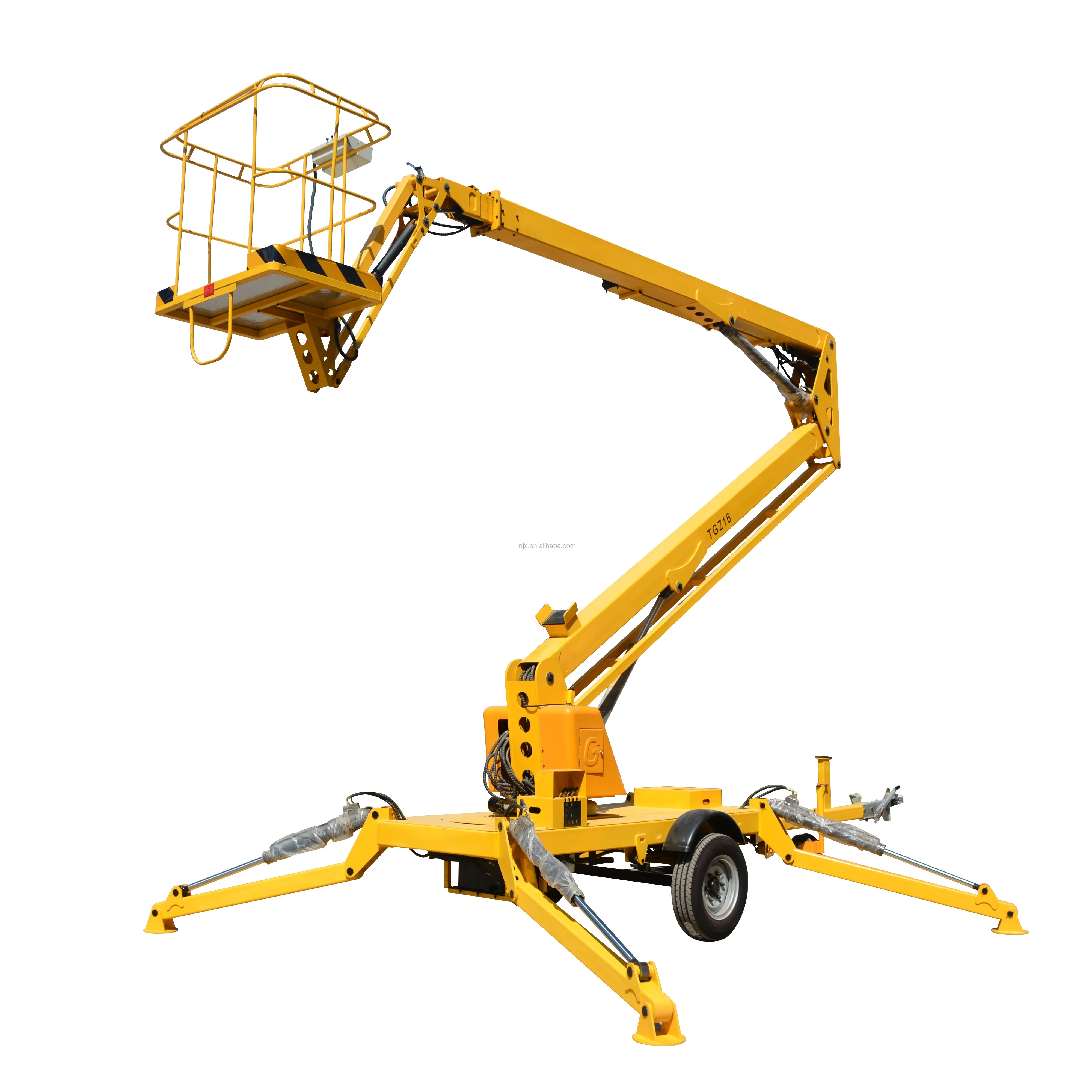 Towable Trailer Mounted Best Price 10m 12m Work Platform Limit Discounts Cherry Picker Towable Boom Lift