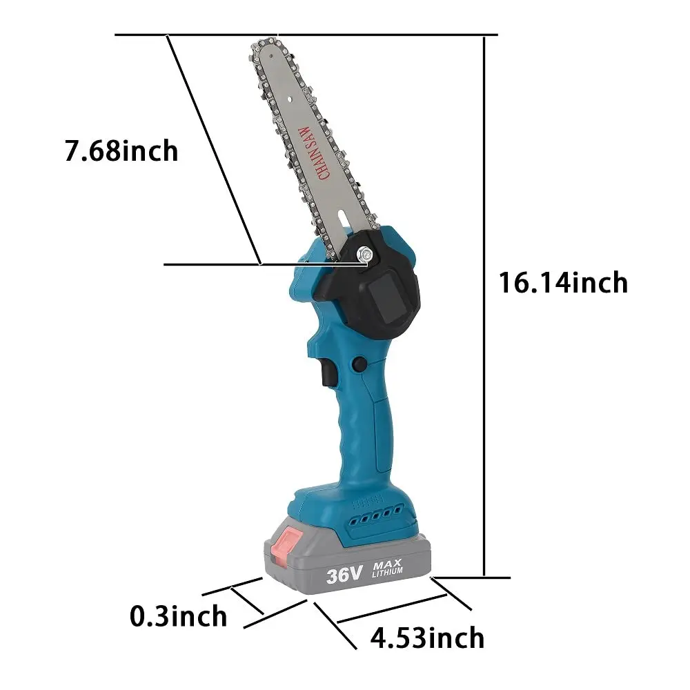 Portable Mini Chainsaw 6 Inch One-hand Use 36V Lithium Battery Electric Chain Saw Chainsaws
