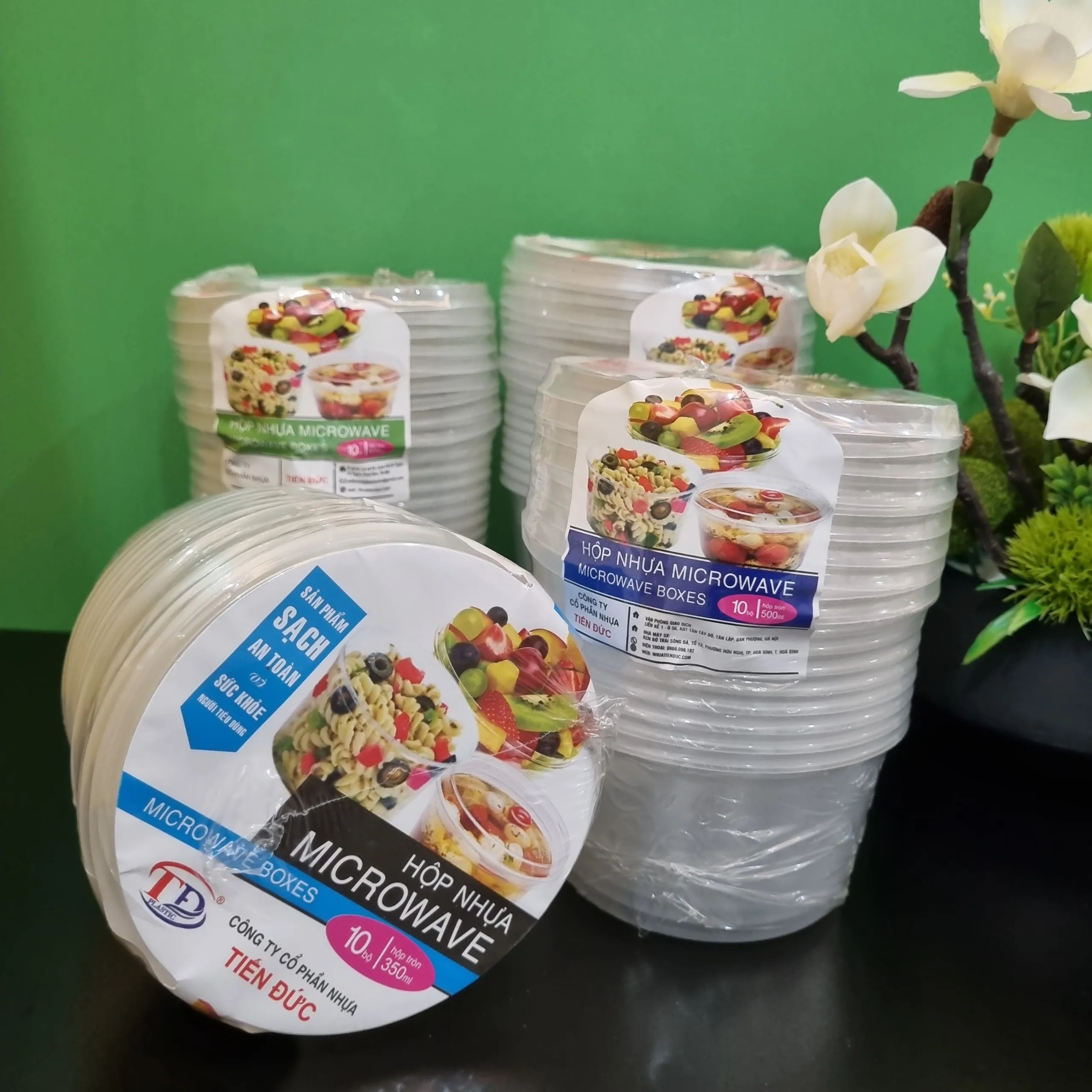 Manufacturer A set of 10pcs of storage boxes Microwave food container storages set 550ML transparent round shape PP plastic