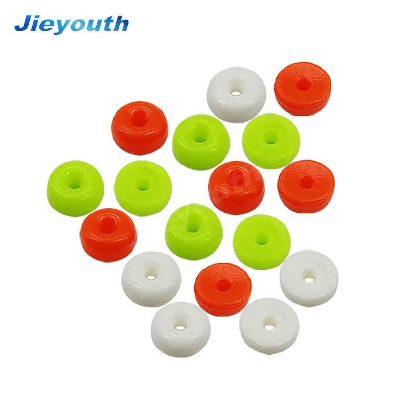 100pcs/bag  Stopper Space Bean Stopper Line Rubber Oval plastic block bead For Fishing Tackle stopper carp fishing accessories
