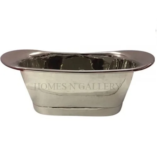Latest Luxury Style Solid Brass Bath Tub High Quality Antique Hammered Bathroom Wholesale Price Oval Traditional Drainer Soaking