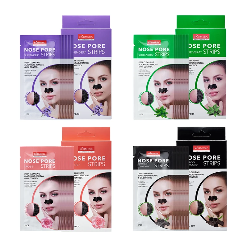 KORMESIC OEM private label Acne Treatment Face Mask Deep Cleansing Peel Off Face Mask And Nose Charcoal Blackhead Remover Mask