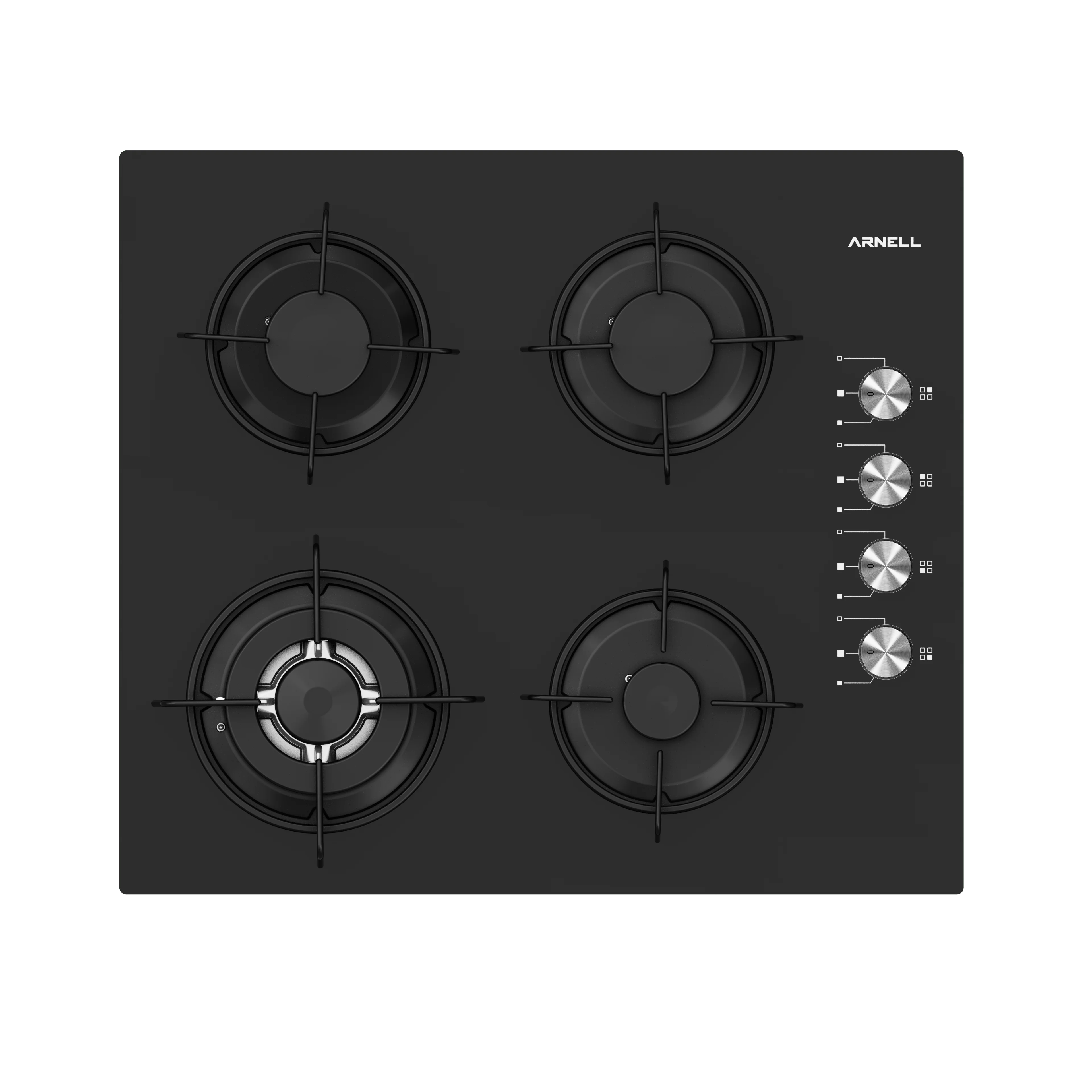 Top Cooktop 2 Burner Cooker Gas Stove LPG NG Built in Tempered Glass Black Quantity Element Ceramic Power Surface Packing Air