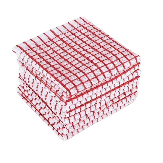 High Quality Woven Cotton Small Kitchen Tea Towel Dish Cloth
