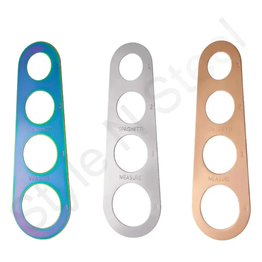 Spaghetti Measure With Assorted Color Stainless Steel Kitchen Measuring Tool Spaghetti Noodle Cake Pizza Measurer