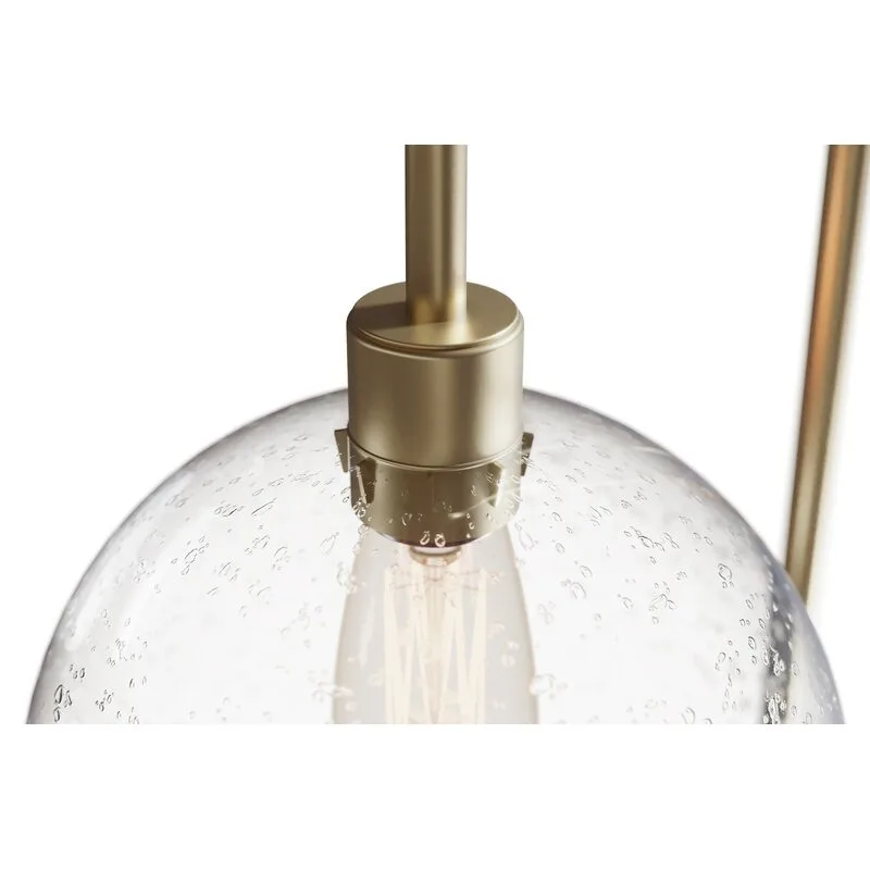 Luxurious Gold-Toned Metal Floor Lamp with Adjustable Head and Energy-Efficient Bulb with Customizable Bulb