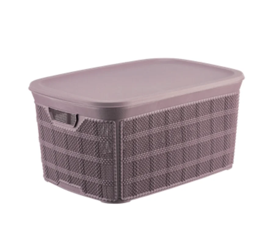 10L Durable Multi-Purpose Storage Box with Lid for Home Office Closet Organizing Sturdy Plastic Bin Stackable Storage Container
