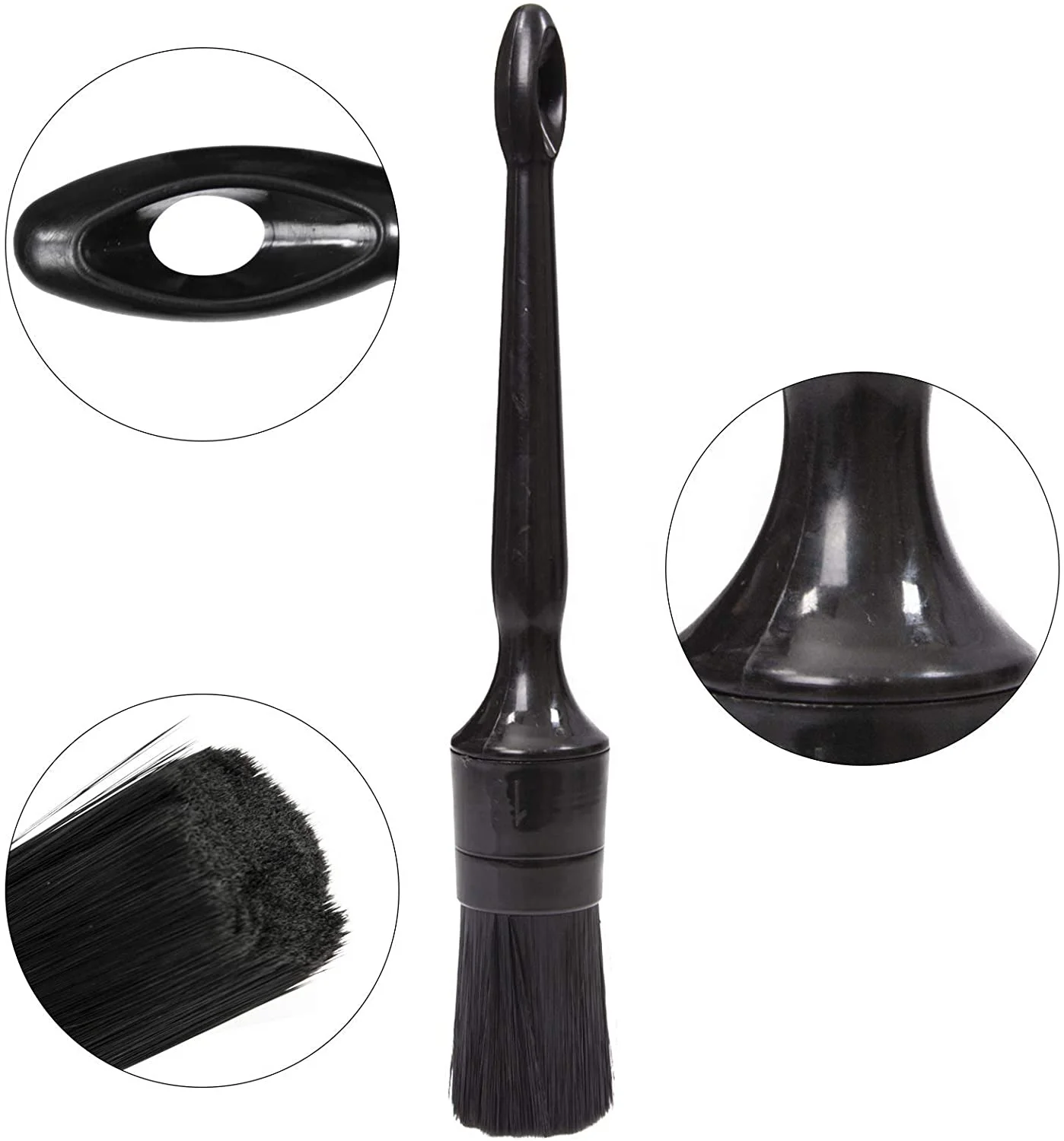 CIC detailing brush 5 pack auto black detail brush car