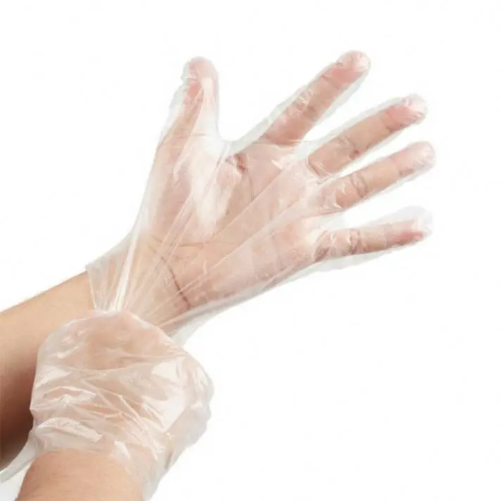 Food Safety Protective Transparent Compostable Disposable PE Gloves Cleaning HDPE Gloves Plastic Polyethylene Gloves