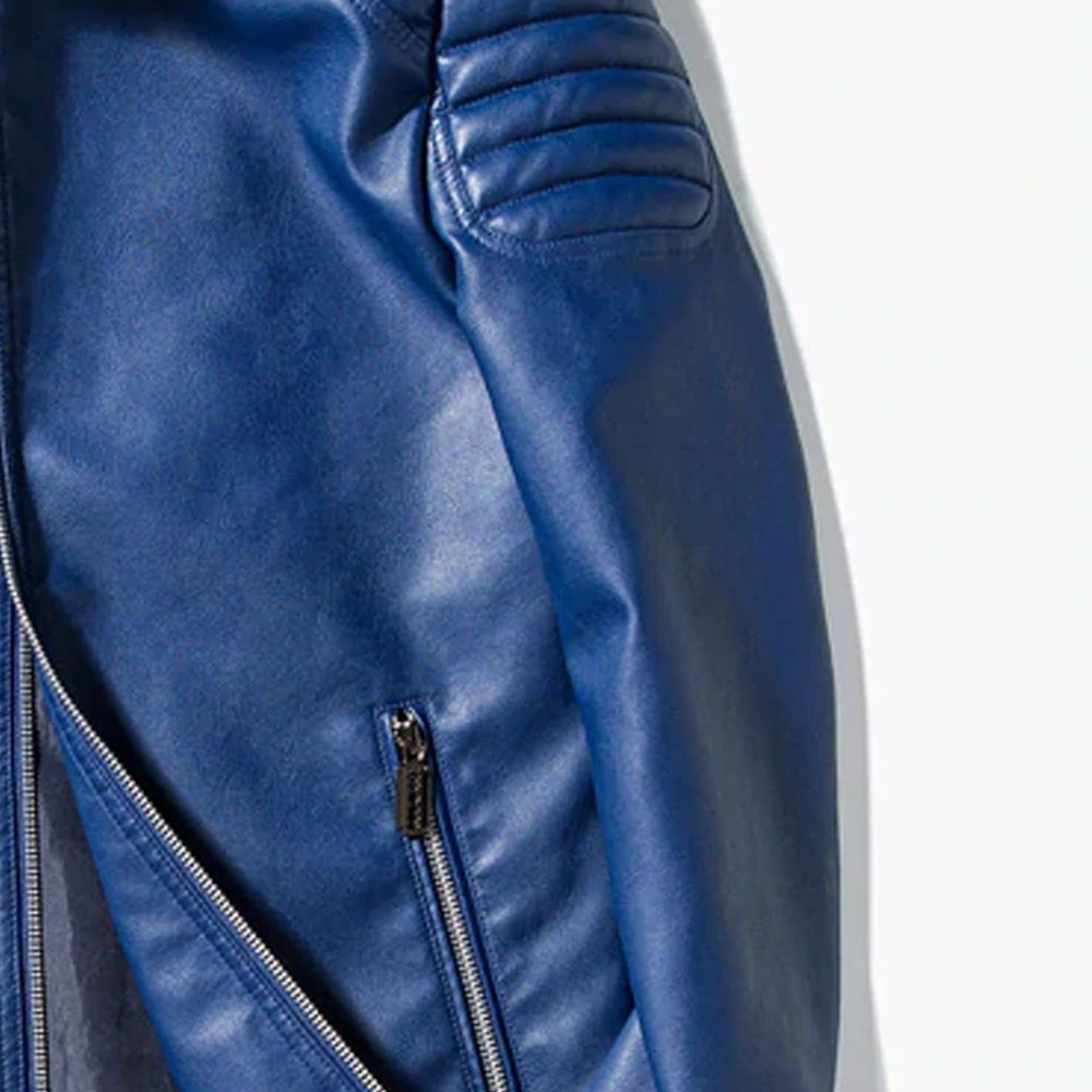 Мужская кожаная куртка в европейском стиле