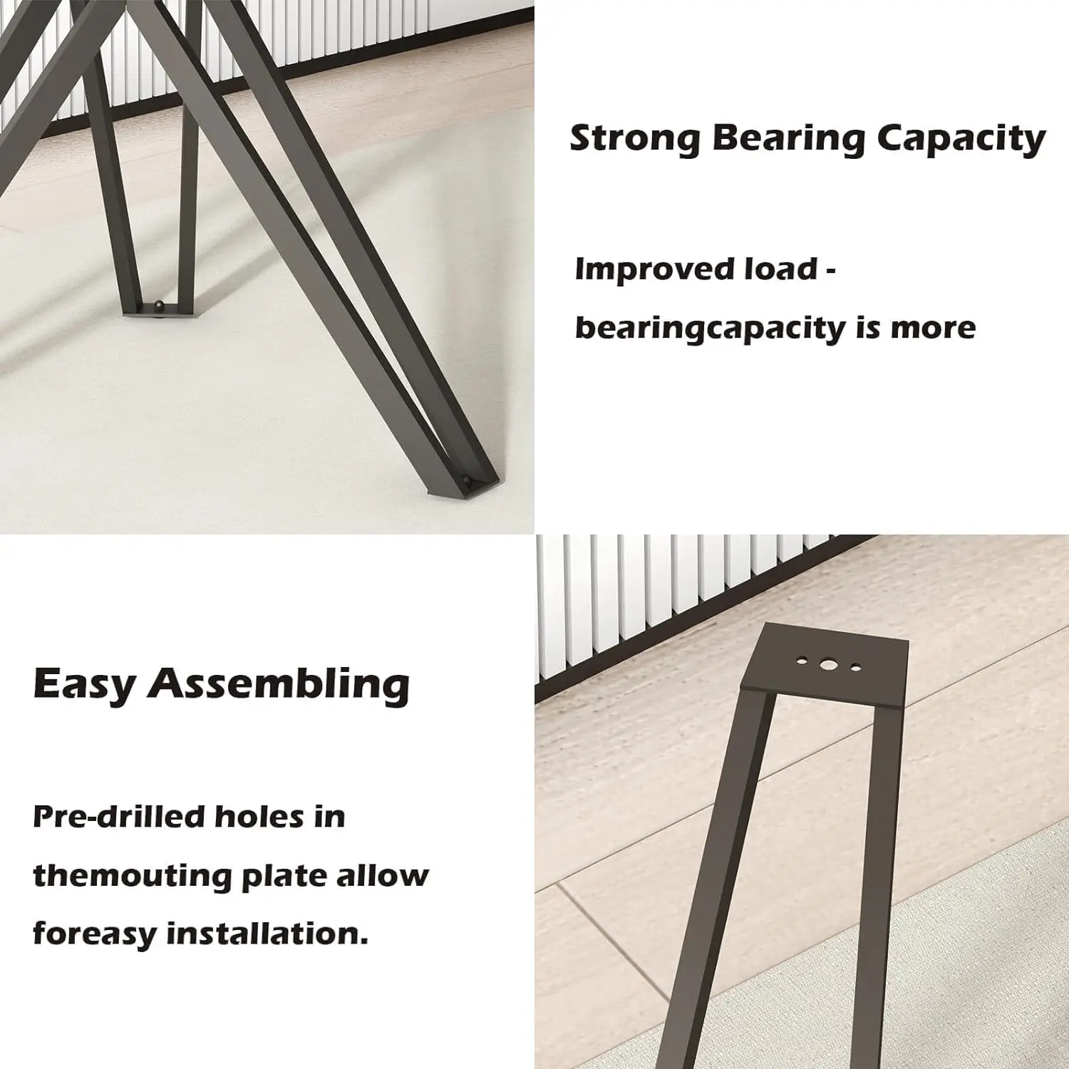 Modern Pedestal Metal Table Base with Suction Cups for Dining & Coffee Tables Versatile Use for Home & Hotel Complements Chairs